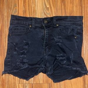 Black Jean Shorts